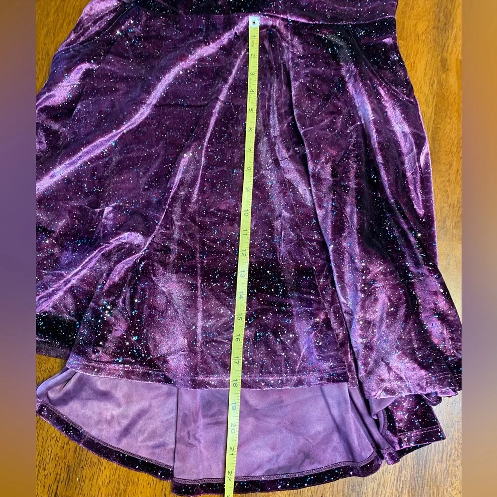 Justice purple velvet galaxy dress. Size 16
